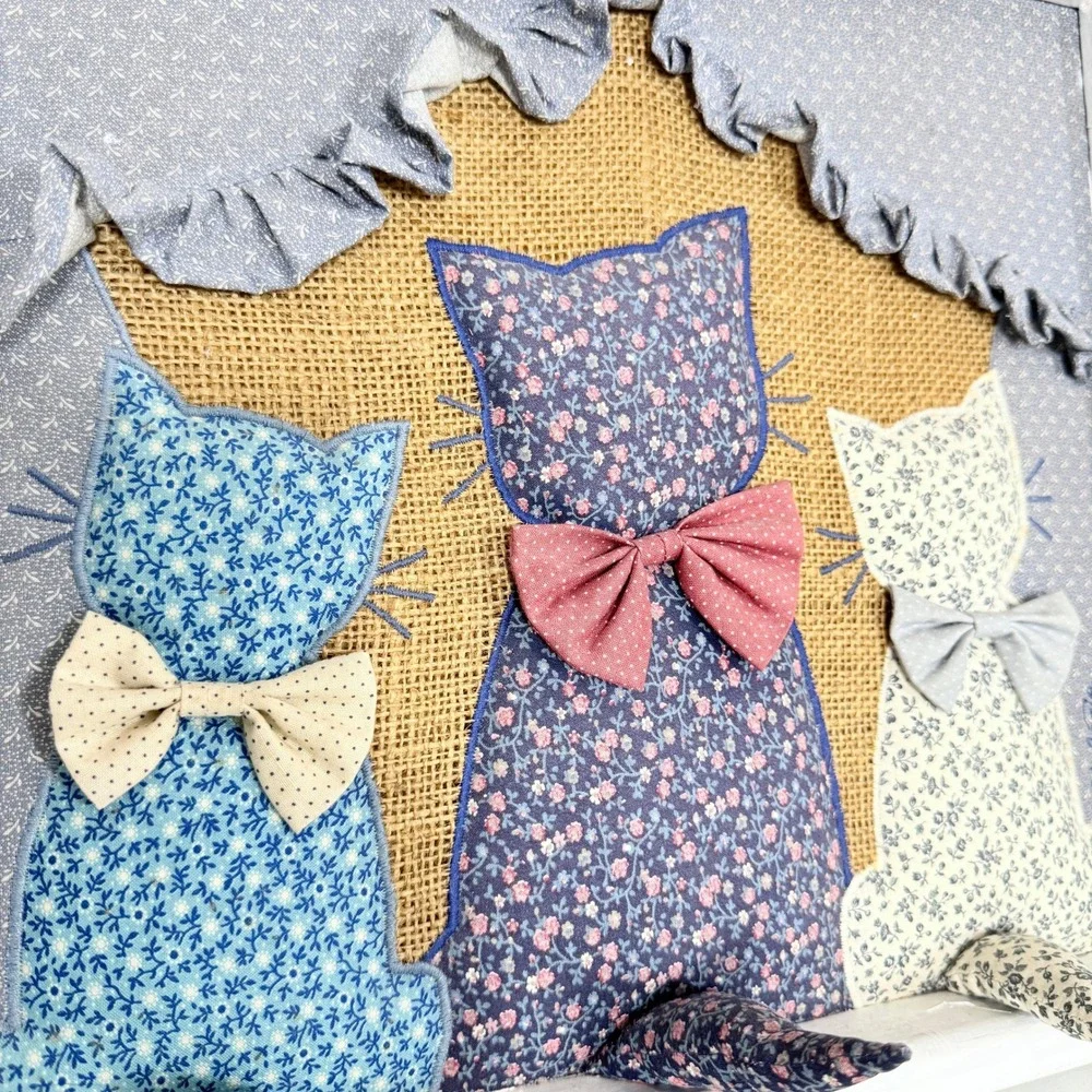 Handmade fabric cat